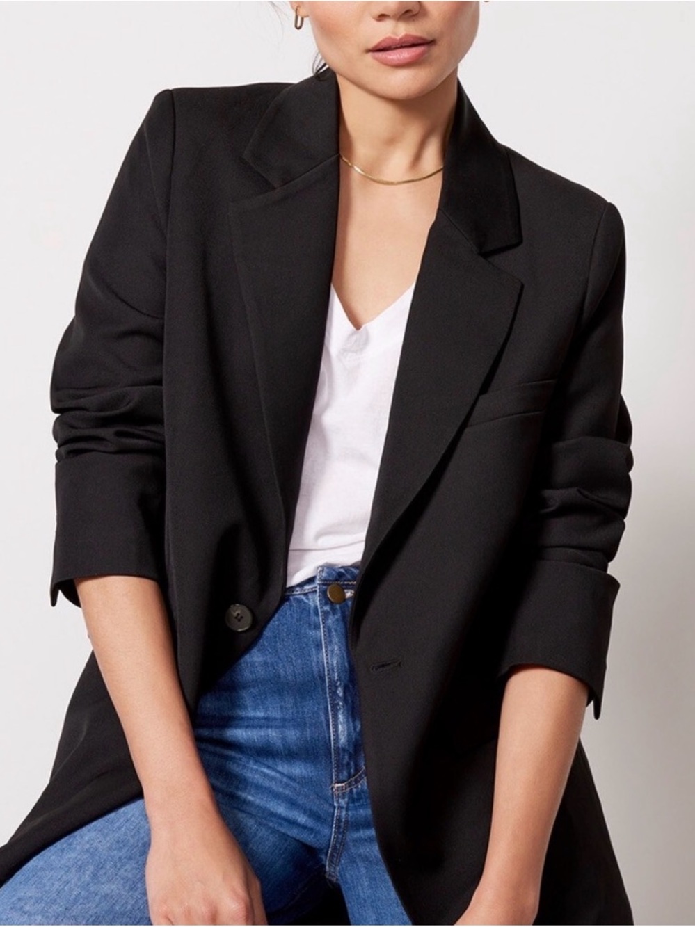 o.p.t. From Evereve One Button Blazer Black S